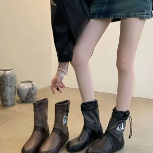 Women's Rain Boots Wild Bird Society Rubber Waterproof Outdoor Shoes Fashion Camping Boots Japanese Rubber Boots